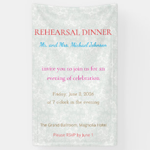 Bold Minimal Wedding Invite in Deep Blue Banner