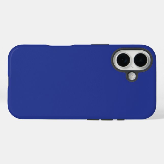 Bold Minimal Wedding Invite in Deep Blue Case-Mate iPhone Case (Back (Horizontal))