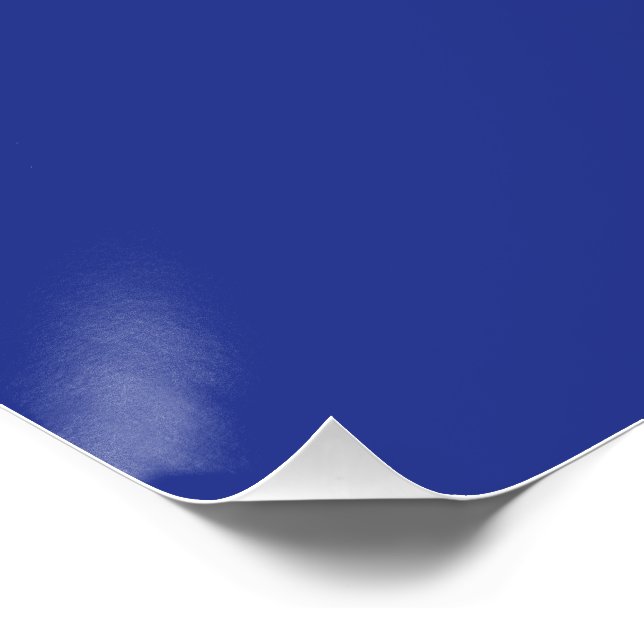 Bold Minimal Wedding Invite in Deep Blue Poster (Corner)