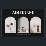 Bold Minimalist Boutique, Salon Photo Trio Black Flyer<br><div class="desc">Elevate your brand and promotions with our customizable flyer template, designed to captivate boutiques, makeup artists, beauty salons, photographers, online shops, and many more. Our sleek and minimalist design places your business name prominently at the top, instantly catching the eye of your audience. With three elegantly arched photo placeholders that...</div>