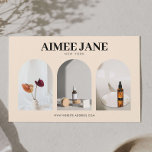 Bold Minimalist Boutique, Salon Photo Trio Ivory Flyer<br><div class="desc">Elevate your brand and promotions with our customizable flyer template, designed to captivate boutiques, makeup artists, beauty salons, photographers, online shops, and many more. Our sleek and minimalist design places your business name prominently at the top, instantly catching the eye of your audience. With three elegantly arched photo placeholders that...</div>