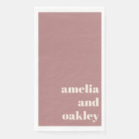 Bold Minimalist Dusty Rose Retro Custom Wedding