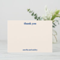Bold Minimalist French Blue Retro Custom Wedding