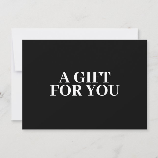 Bold Minimalist Luxury Boutique Black Gift Card (Front)