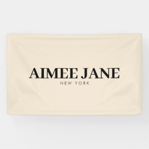 Bold Minimalist Luxury Boutique Dark Ivory Banner
