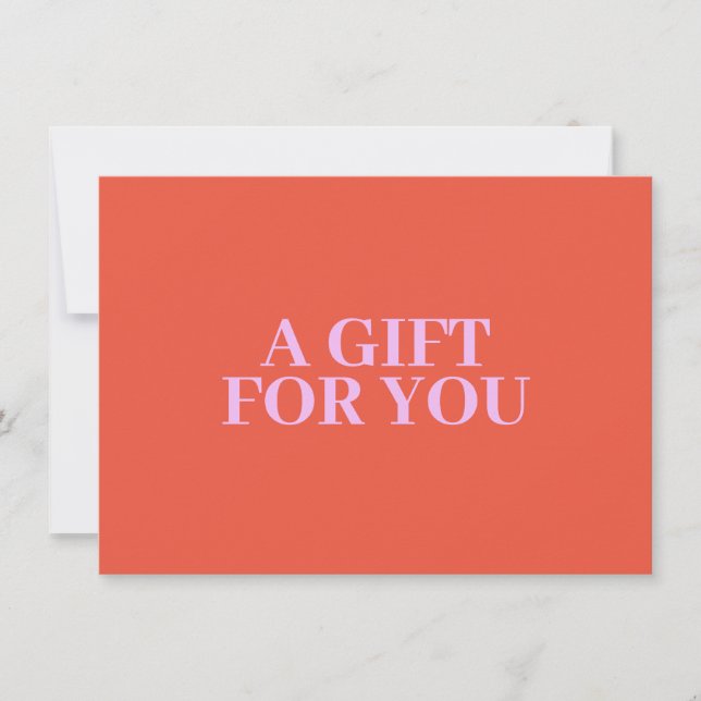 Bold Minimalist Luxury Boutique Orange Gift Card (Front)