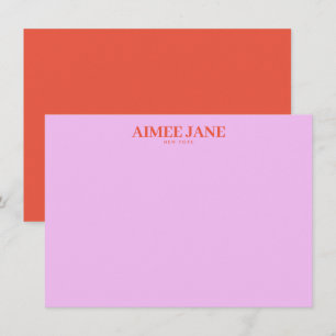 Bold Minimalist Luxury Boutique Pink/Orange Card