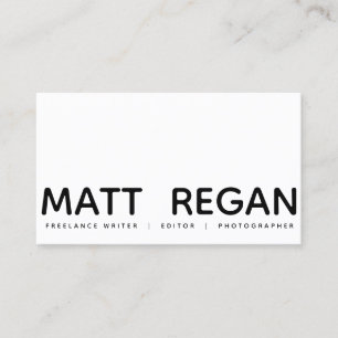 Bold Minimalist Modern Professional Business Card