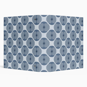 Bold Minimalist Poppy Textured Floral Blue Binder