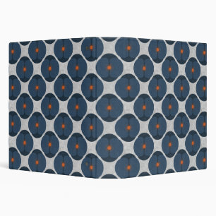 Bold Minimalist Poppy Textured Floral Blue Binder