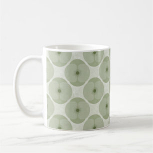 Bold Minimalist Poppy Textured Floral Green Coffee Mug