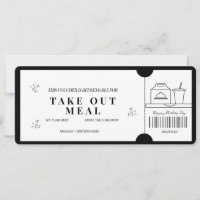 Bold Minimalist  Take out Meal  Voucher  