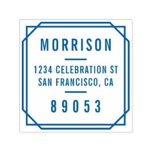 Bold Minimalist Typography Return Address Self-inking Stamp