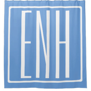 Bold Modern 3 Initials Monogram   Soft Blue