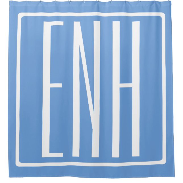 Bold Modern 3 Initials Monogram | Soft Blue (Front)