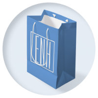 Bold Modern 3 Initials Monogram | Soft Blue
