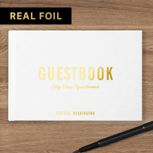 Bold Modern and Script Guest Book