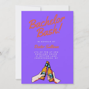 Bold Modern Bachelor Party Invitation