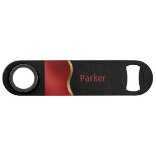 Bold Modern Black Red and Gold Bar Key