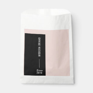 Bold Modern Blush Black Colour Block Brand Busines Favour Bag