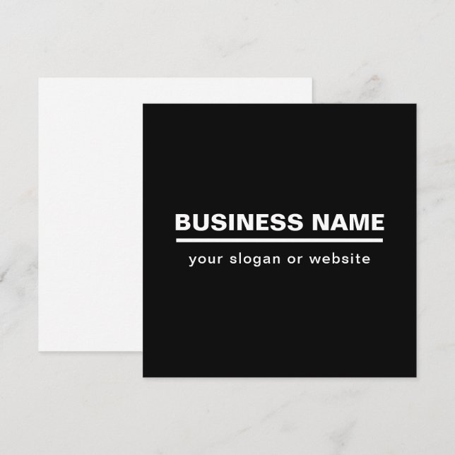 Bold Modern Business Name Template | B&W (Front/Back)