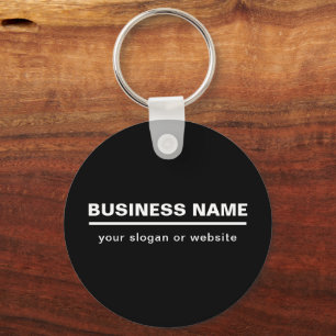 Bold Modern Business Name Template   B&W Keychain