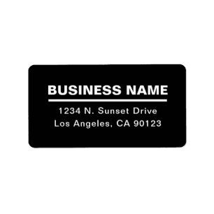 Bold Modern Business Name Template   B&W Label