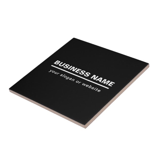 Bold Modern Business Name Template | B&W Tile (Side)