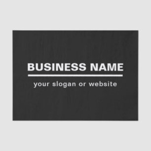 Bold Modern Business Name Template   B&W Tissue Paper