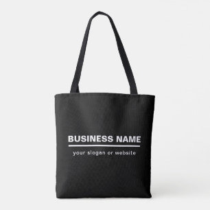 Bold Modern Business Name Template   B&W Tote Bag