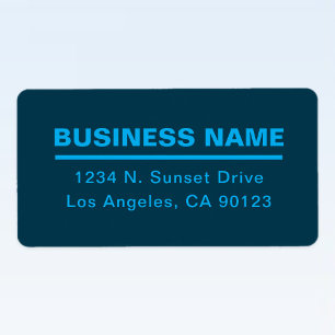 Bold Modern Business Name Template   Blue Label