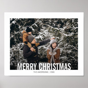 Bold Modern Christmas Holiday Poster Print