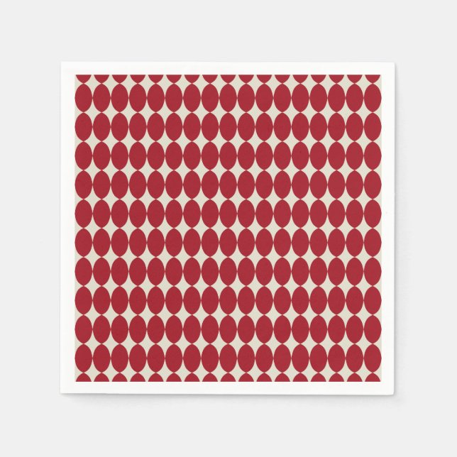 Bold Modern Christmas Red Baubles Festive Chic  Napkin (Front)