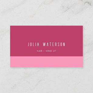 Bold Modern Colour Block - Shades of Pink, no logo Business Card