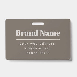 Bold Modern Dark & Light Beige Brand or Business Badge