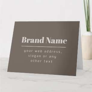 Bold Modern Dark & Light Beige Brand or Business Card