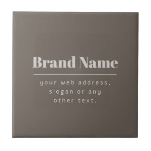 Bold Modern Dark & Light Beige Brand or Business Tile