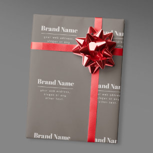 Bold Modern Dark & Light Beige Brand or Business Wrapping Paper
