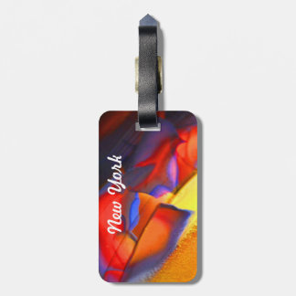 BOLD MODERN DESIGN BLUE-ORANGE-YELLOW LUGGAGE TAG