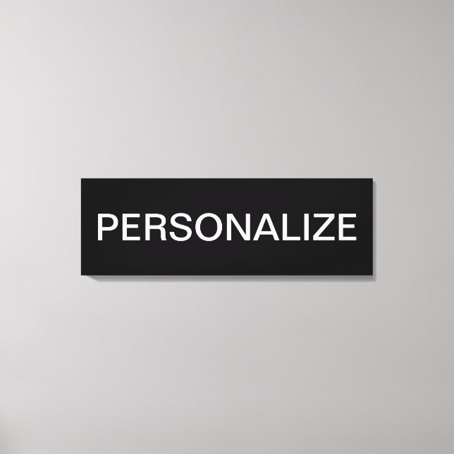 Bold Modern Editable Text Canvas Print (Front)