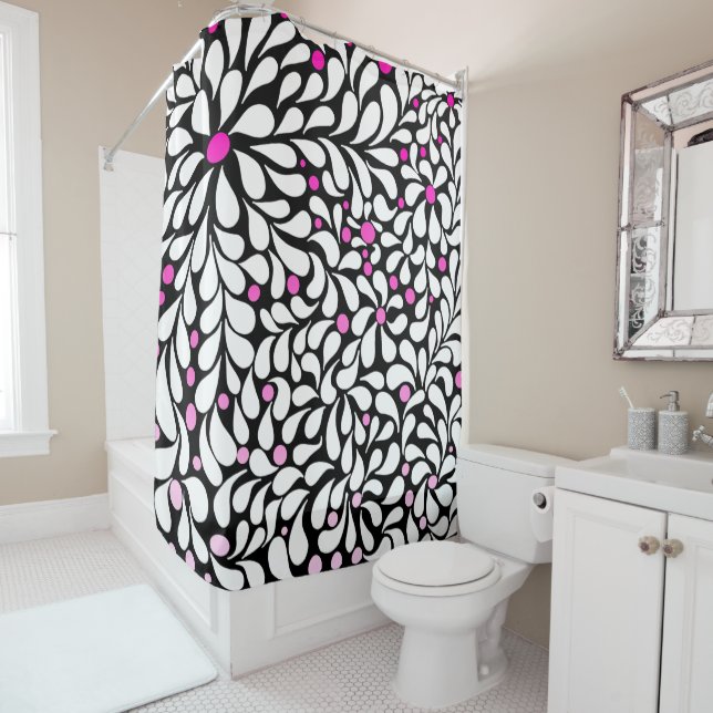 Bold modern flowers with pink ombre (In Situ)