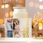 Bold Modern Full Photo Merry Christmas Gold Foil Holiday Card<br><div class="desc">Send warm wishes this holiday season with this unique and cute, bold modern full photo Merry Christmas gold foil holiday card. Its simple and minimalist design features boho-inspired elements in gold foil. Celebrating the festive spirit of December, this design brings a cheerful and fun touch to any occasion. The gold...</div>