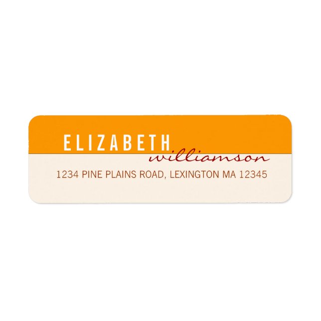 Bold Modern Graphic Block Address Label (Front)