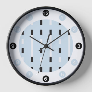 Bold & Modern Memphis Style Black,White,Blue Clock