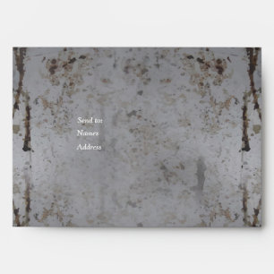 Bold Modern Metallic 3D Red Grey Texture Look Envelope