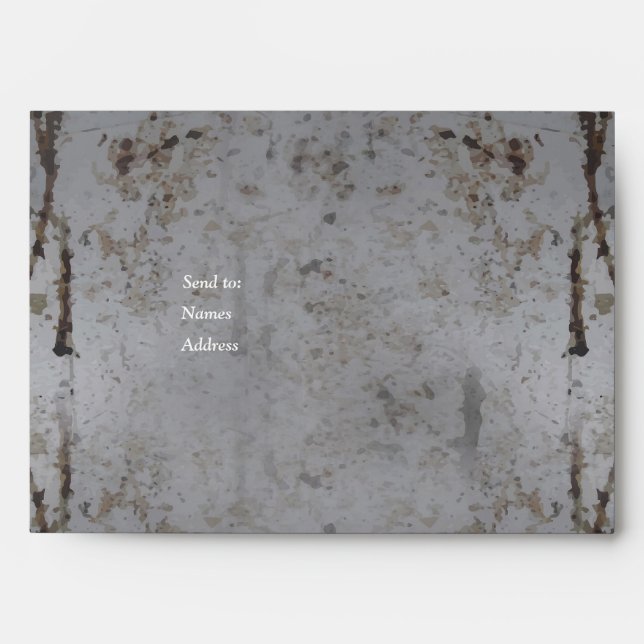 Bold Modern Metallic 3D Red Grey Texture Look Envelope (Front)
