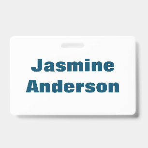 Bold Modern Minimalist Ocean Blue Colour Badge