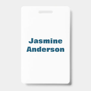 Bold Modern Minimalist Ocean Blue Colour Badge