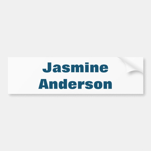 Bold Modern Minimalist Ocean Blue Colour Bumper Sticker (Front)