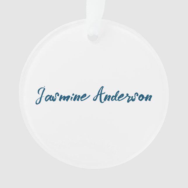 Bold Modern Minimalist Ocean Blue Colour Ornament (Front)